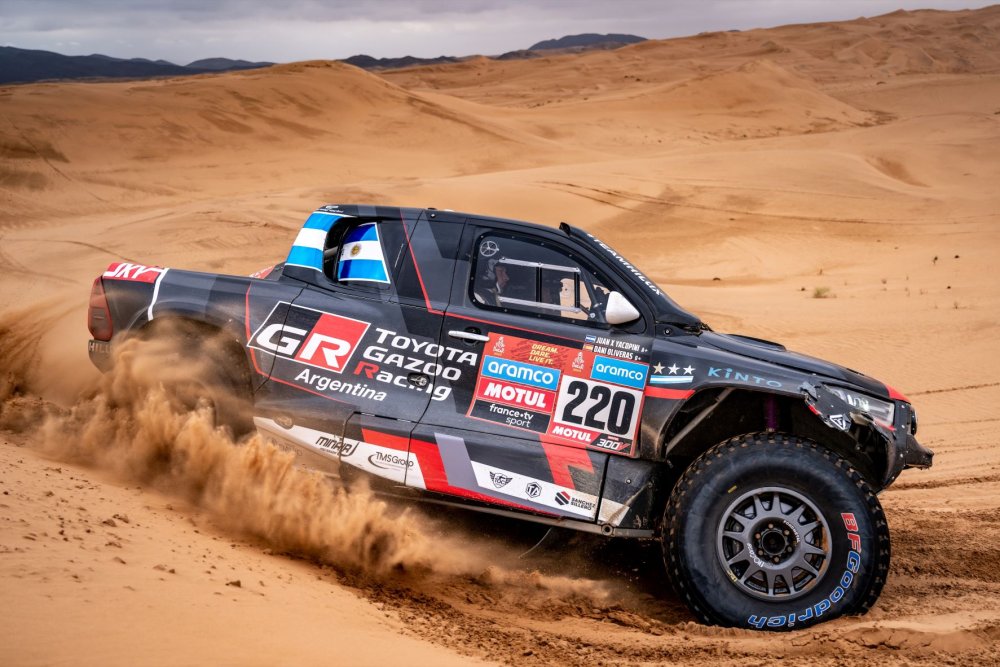 Juan Cruz Yacopini in action at the Dakar in January.
