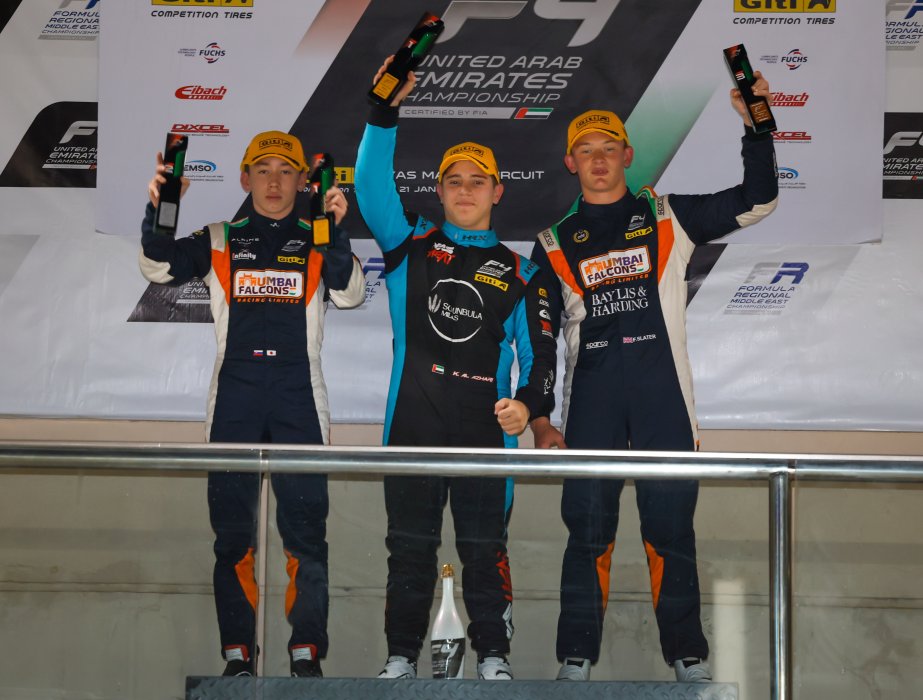 Keanu Al Azhari stands atop the podium in double race win weekend