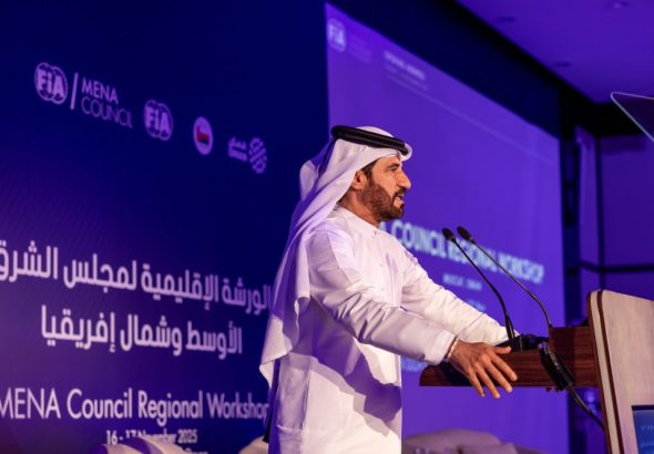 FIA President Mohamed Ben Sulayem at the workshop in Muscat - he said the MENA region is home to some of the fastest-growing mobility ecosystems in the world