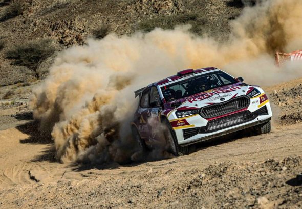 Nasser Saleh Al-Attiyah on his way to victory in Oman in January.